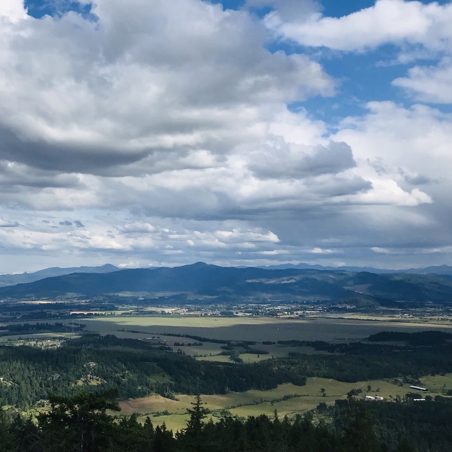 The marvelous vista at the top of Spencer Butte.