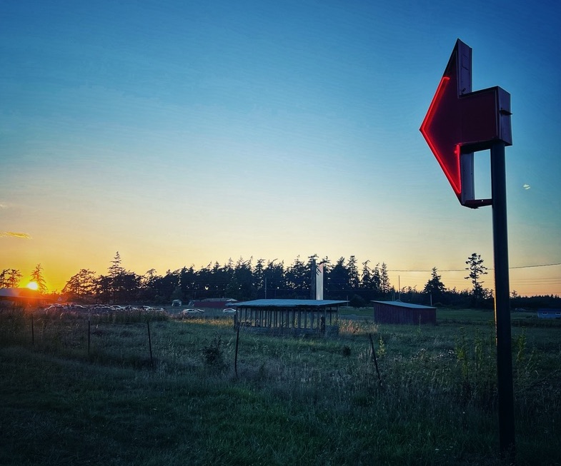 The Blue Fox at sunset.